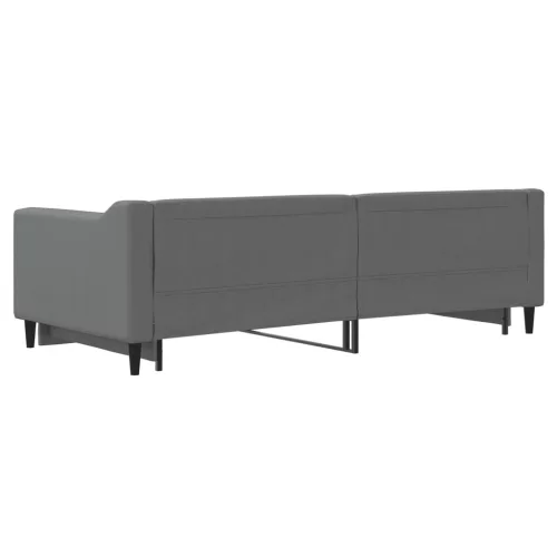  sötétszürke kihúzható szövet heverő 90 x 200 cm