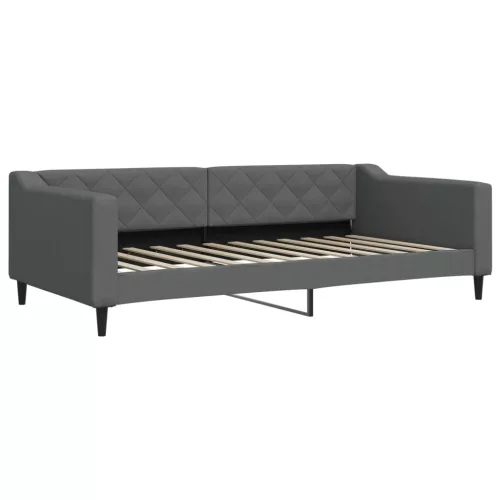  sötétszürke kihúzható szövet heverő 100 x 200 cm