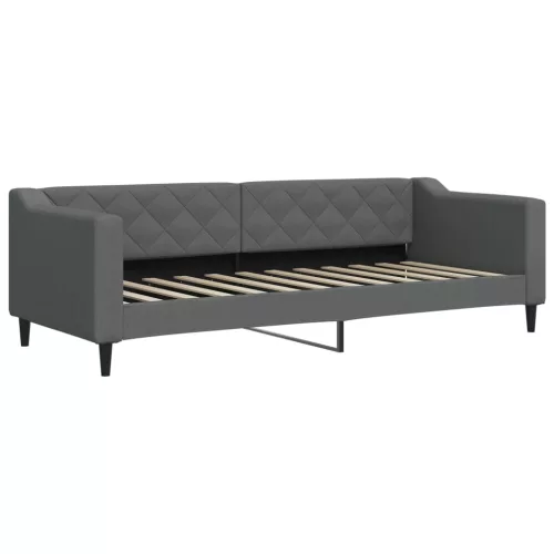  sötétszürke kihúzható szövet heverő fiókokkal 80 x 200 cm