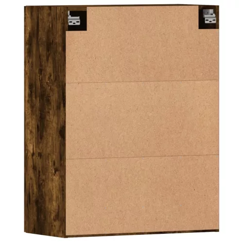  2 db füstös tölgy színű falra szerelhető fa éjjeliszekrény