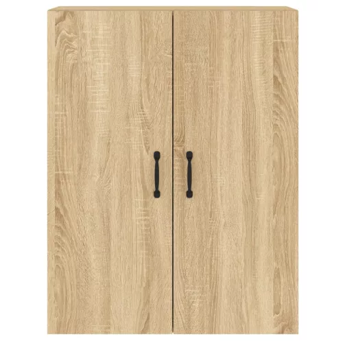  2 db sonoma tölgy színű szerelt fa falra szerelhető szekrény