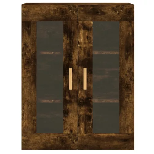  2 db füstös tölgy színű falra szerelhető fa éjjeliszekrény