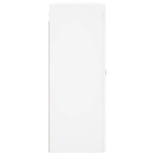  2 db fehér szerelt fa falra szerelhető szekrény