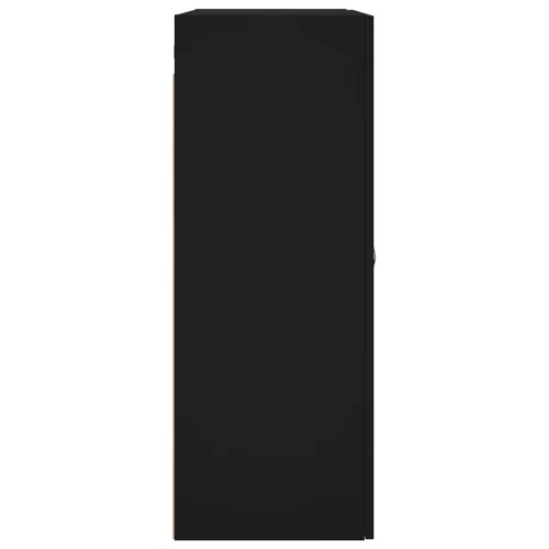  2 db fekete szerelt fa falra szerelhető szekrény