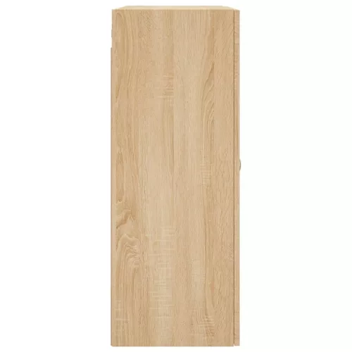  2 db sonoma tölgy színű szerelt fa falra szerelhető szekrény