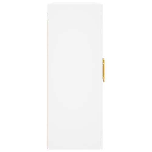  2 db fehér szerelt fa falra szerelhető szekrény