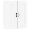  2 db fehér szerelt fa falra szerelhető szekrény