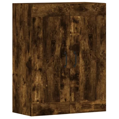  2 db füstös tölgy színű falra szerelhető fa éjjeliszekrény