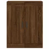  2 db barna tölgy színű szerelt fa fali szekrény