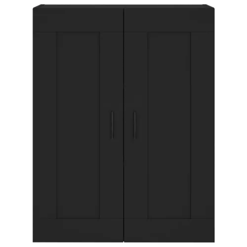  2 db fekete szerelt fa falra szerelhető szekrény