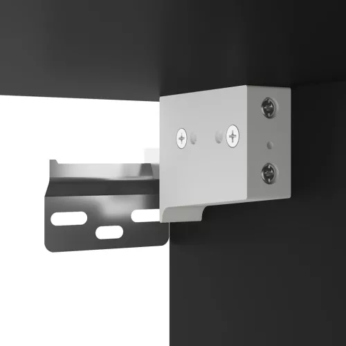  2 db fekete szerelt fa falra szerelhető szekrény