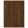  2 db barna tölgy színű szerelt fa fali szekrény