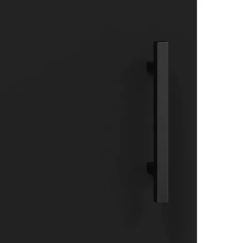  2 db fekete szerelt fa falra szerelhető szekrény