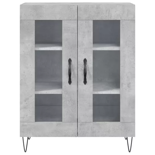  betonszürke szerelt fa magasszekrény 69,5 x 34 x 180 cm