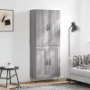  szürke sonoma szerelt fa magasszekrény 69,5 x 34 x 180 cm