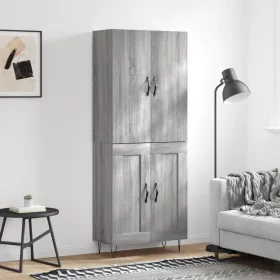  szürke sonoma szerelt fa magasszekrény 69,5 x 34 x 180 cm
