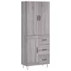 szürke sonoma szerelt fa magasszekrény 69,5 x 34 x 180 cm