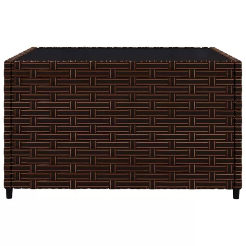  3 részes barna polyrattan kerti ülőgarnitúra párnával