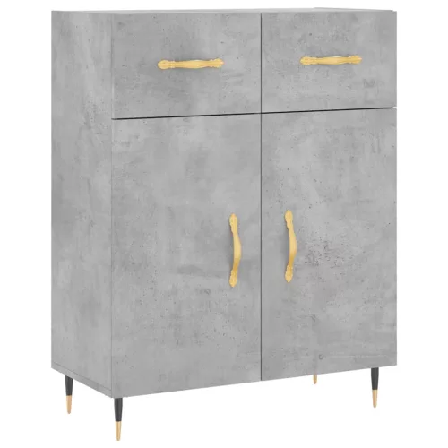  betonszürke szerelt fa magasszekrény 69,5 x 34 x 180 cm