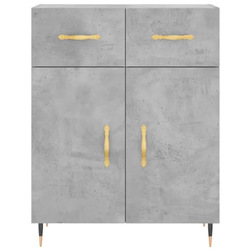  betonszürke szerelt fa magasszekrény 69,5 x 34 x 180 cm