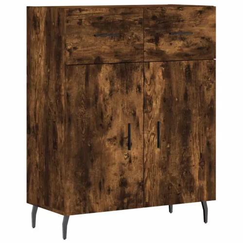  füstös tölgy színű szerelt fa magasszekrény 69,5 x 34 x 180 cm