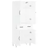  fehér szerelt fa magasszekrény 69,5 x 34 x 180 cm