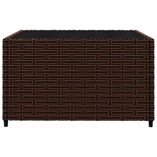  3 részes barna polyrattan kerti ülőgarnitúra párnával