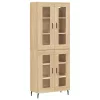  sonoma tölgy szerelt fa magasszekrény 69,5 x 34 x 180 cm