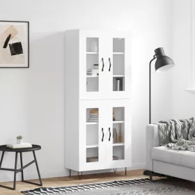  fehér szerelt fa magasszekrény 69,5 x 34 x 180 cm