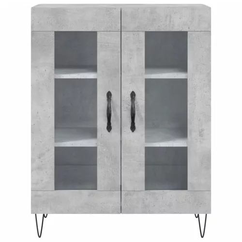  betonszürke szerelt fa magasszekrény 69,5 x 34 x 180 cm