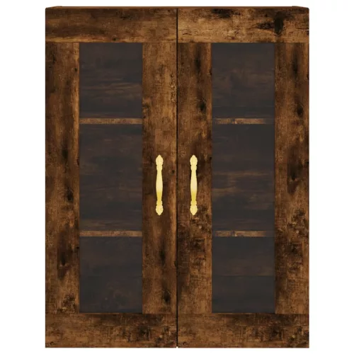  füstös tölgy színű szerelt fa magasszekrény 69,5 x 34 x 180 cm