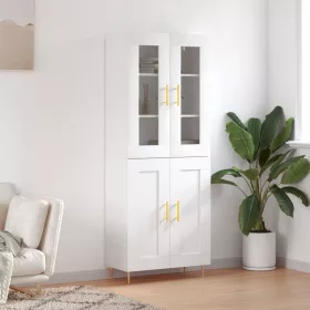  fehér szerelt fa magasszekrény 69,5 x 34 x 180 cm