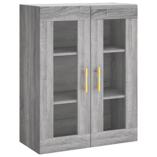  szürke sonoma szerelt fa magasszekrény 69,5 x 34 x 180 cm