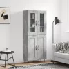  betonszürke szerelt fa magasszekrény 69,5 x 34 x 180 cm