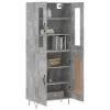  betonszürke szerelt fa magasszekrény 69,5 x 34 x 180 cm