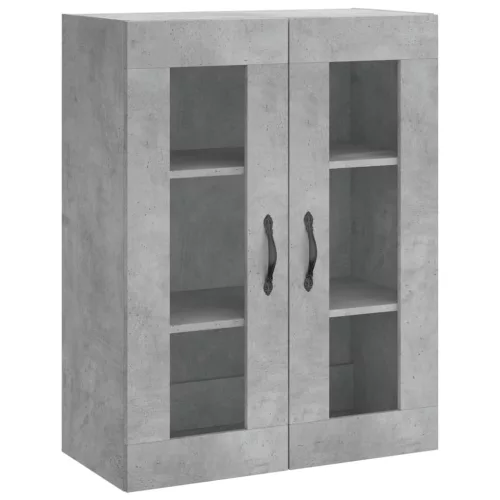  betonszürke szerelt fa magasszekrény 69,5 x 34 x 180 cm