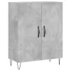  betonszürke szerelt fa magasszekrény 69,5 x 34 x 180 cm