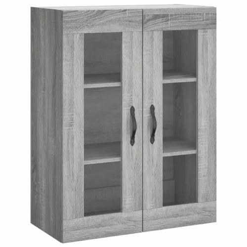  szürke sonoma szerelt fa magasszekrény 69,5 x 34 x 180 cm
