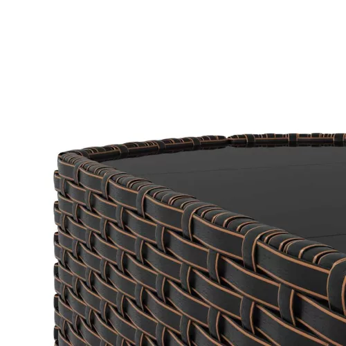  3 részes barna polyrattan kerti ülőgarnitúra párnával