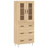 sonoma tölgy szerelt fa magasszekrény 69,5 x 34 x 180 cm