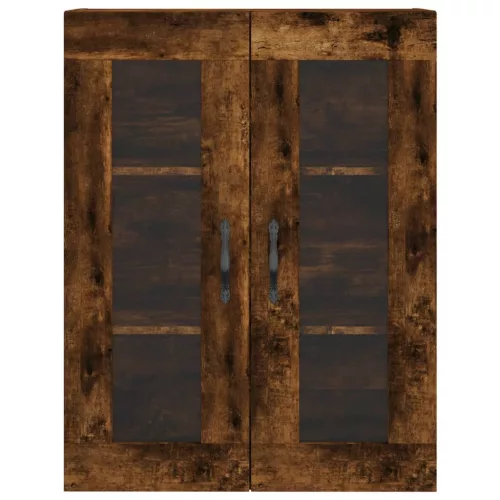  füstös tölgy színű szerelt fa magasszekrény 69,5 x 34 x 180 cm