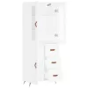  fehér szerelt fa magasszekrény 69,5 x 34 x 180 cm