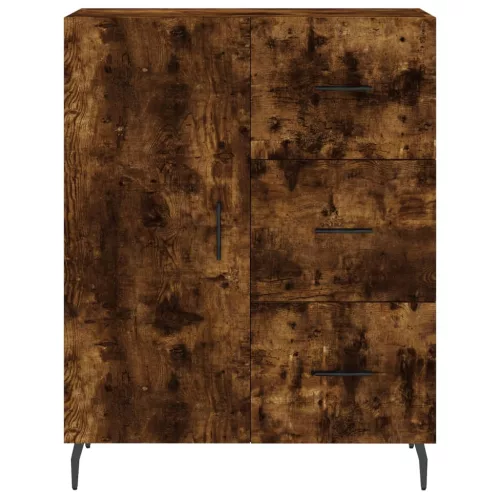  füstös tölgy színű szerelt fa magasszekrény 69,5 x 34 x 180 cm