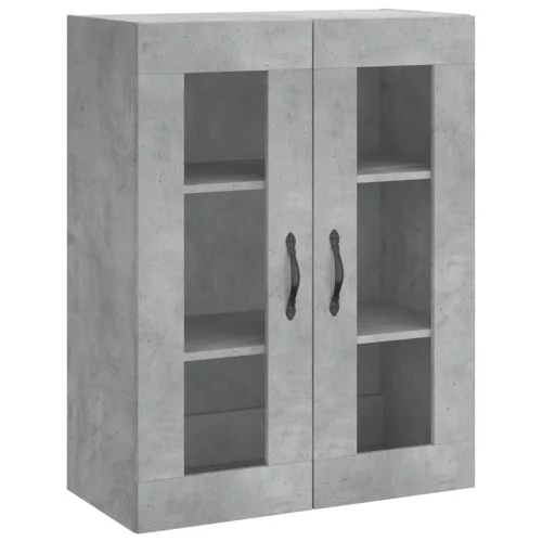 betonszürke szerelt fa magasszekrény 69,5 x 34 x 180 cm