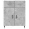  betonszürke szerelt fa magasszekrény 69,5 x 34 x 180 cm