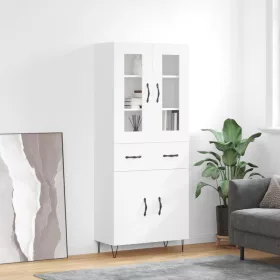  fehér szerelt fa magasszekrény 69,5 x 34 x 180 cm