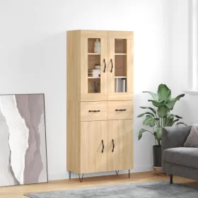  sonoma tölgy szerelt fa magasszekrény 69,5 x 34 x 180 cm