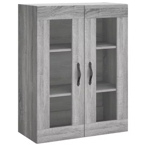  szürke sonoma szerelt fa magasszekrény 69,5 x 34 x 180 cm