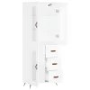  fehér szerelt fa magasszekrény 69,5 x 34 x 180 cm