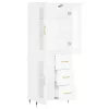  fehér szerelt fa magasszekrény 69,5 x 34 x 180 cm